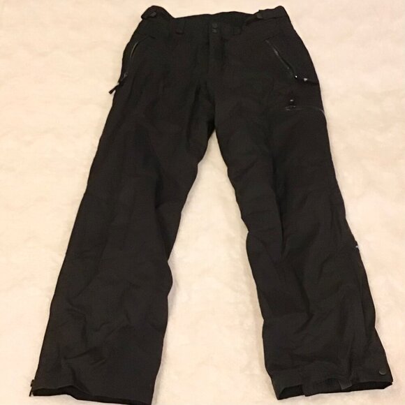 FERA 32R Men’s Ski Snow Pants Black Thermolite Pockets Zip Fly 2-Snap Logo - Picture 4 of 12